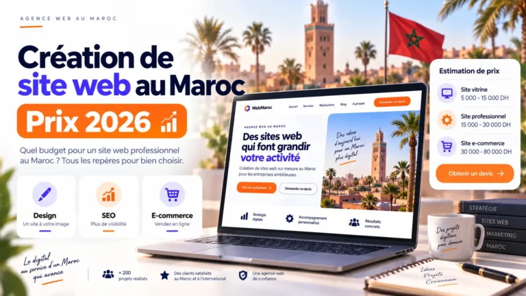 Création de site web au Maroc : prix et tarifs en 2026