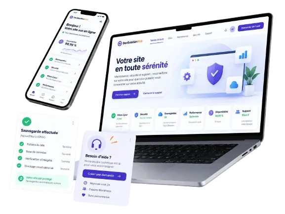 Maintenance site web au Maroc avec mises à jour, sécurité et sauvegardes