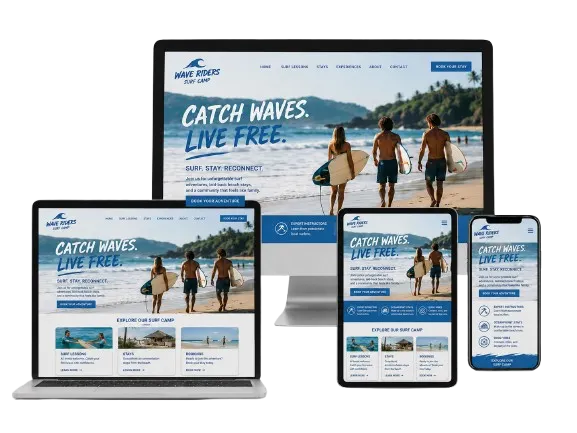 Site web pour Surf Camp au Maroc